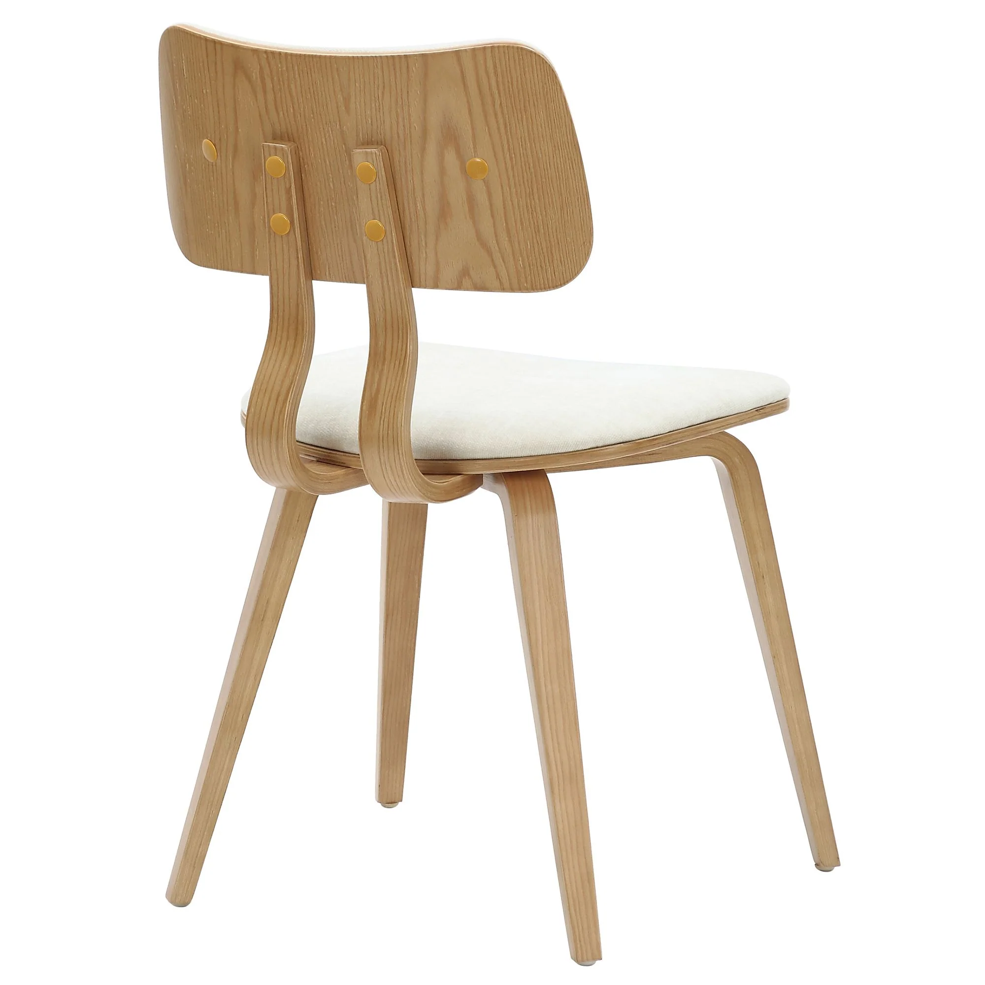 Zuni Dining Chair in Beige Fabric and Natural - Image 3